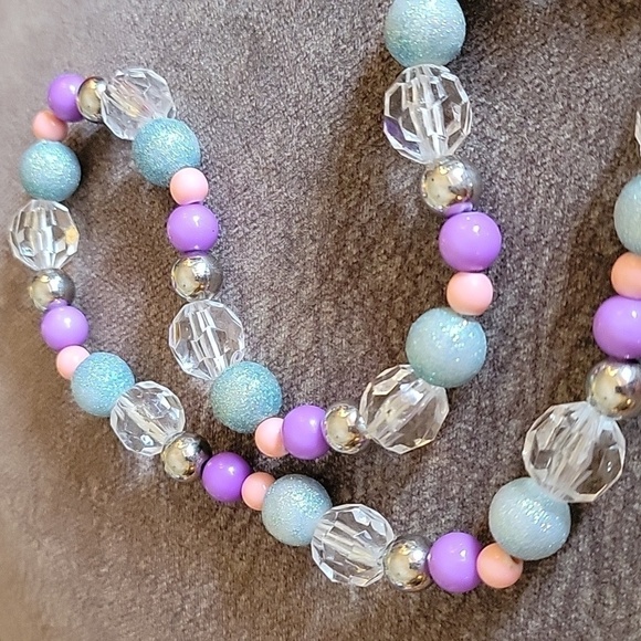 5/$25 Handmade Pastel Beaded Kidcore Stretch Necklace - Picture 4 of 6